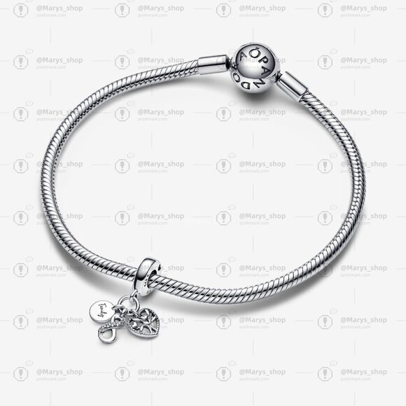 Pandora Family Infinity Triple Dangle Charm - Picture 3 of 5